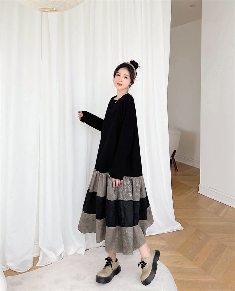【dress】ドッキングカジュアルワンピース　M28936