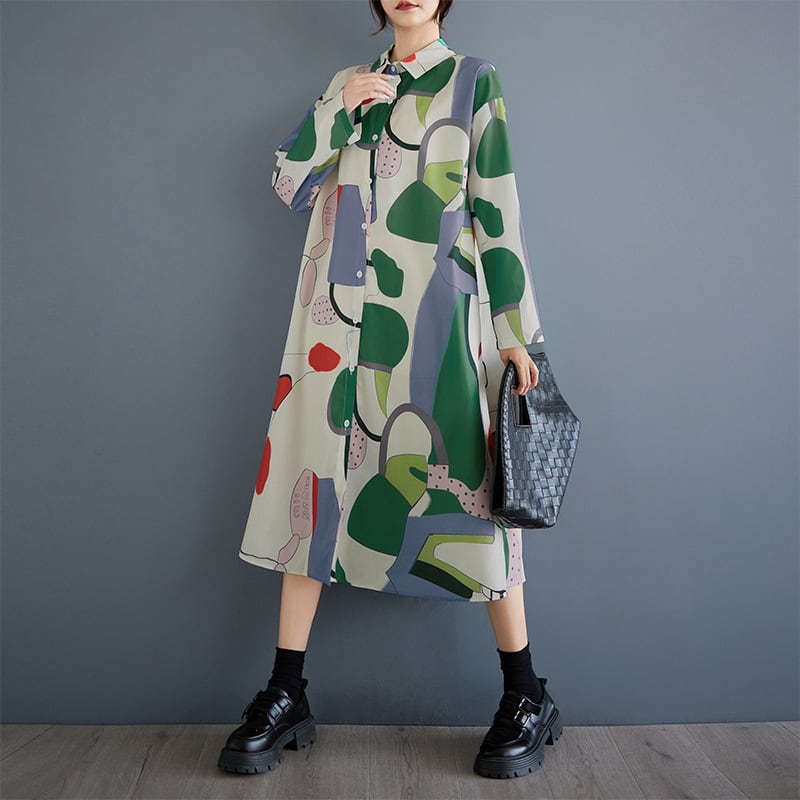 【dress】プリントカジュアルワンピース　M29404
