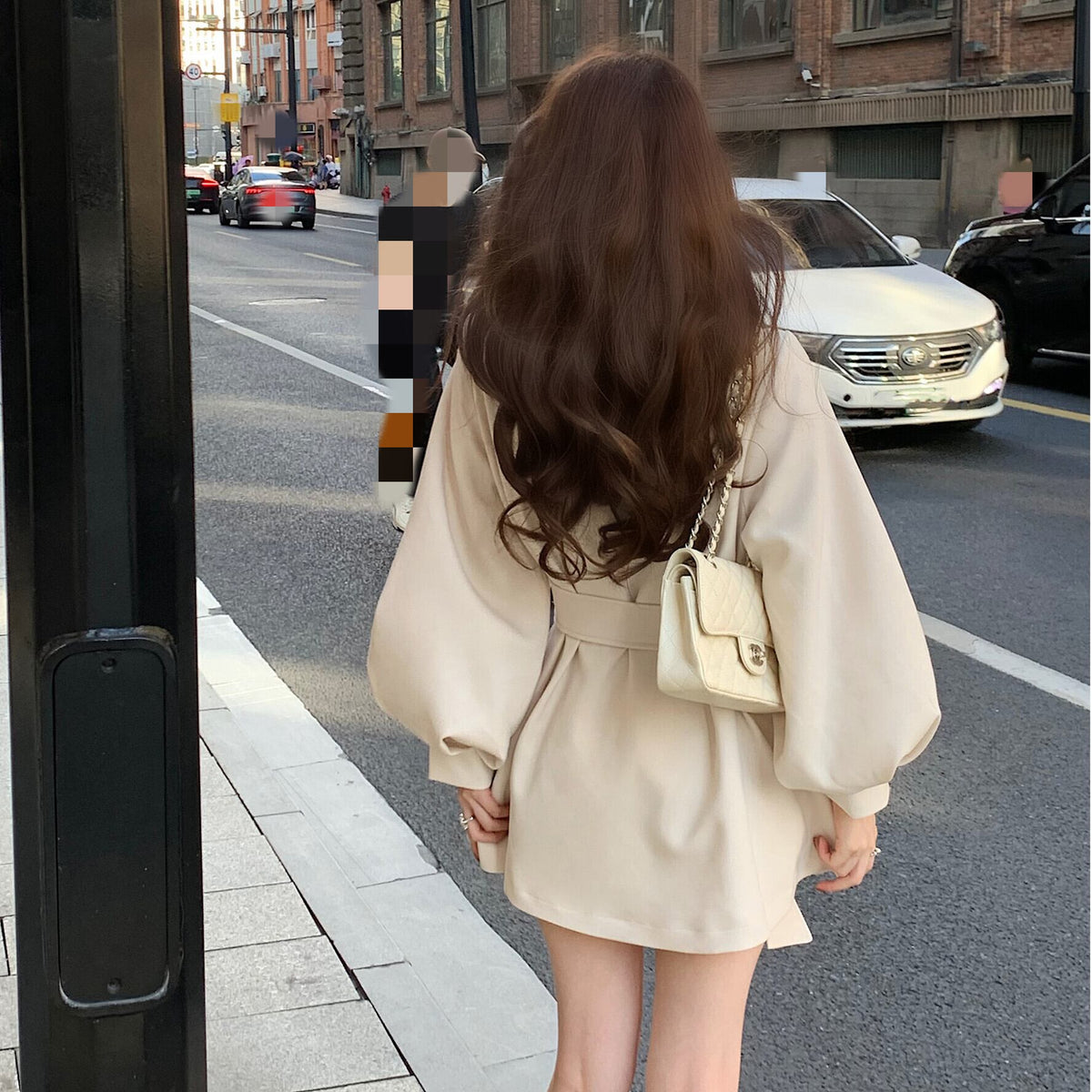 【dress】2WAYノーカラーミニワンピース　N3327