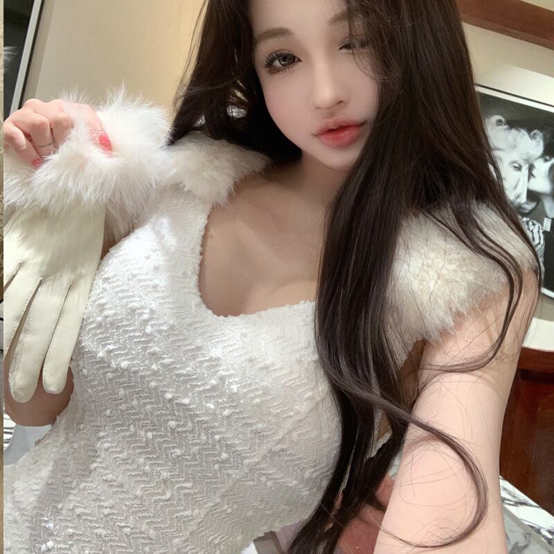 【dress】ファードッキングベストワンピース Q8042