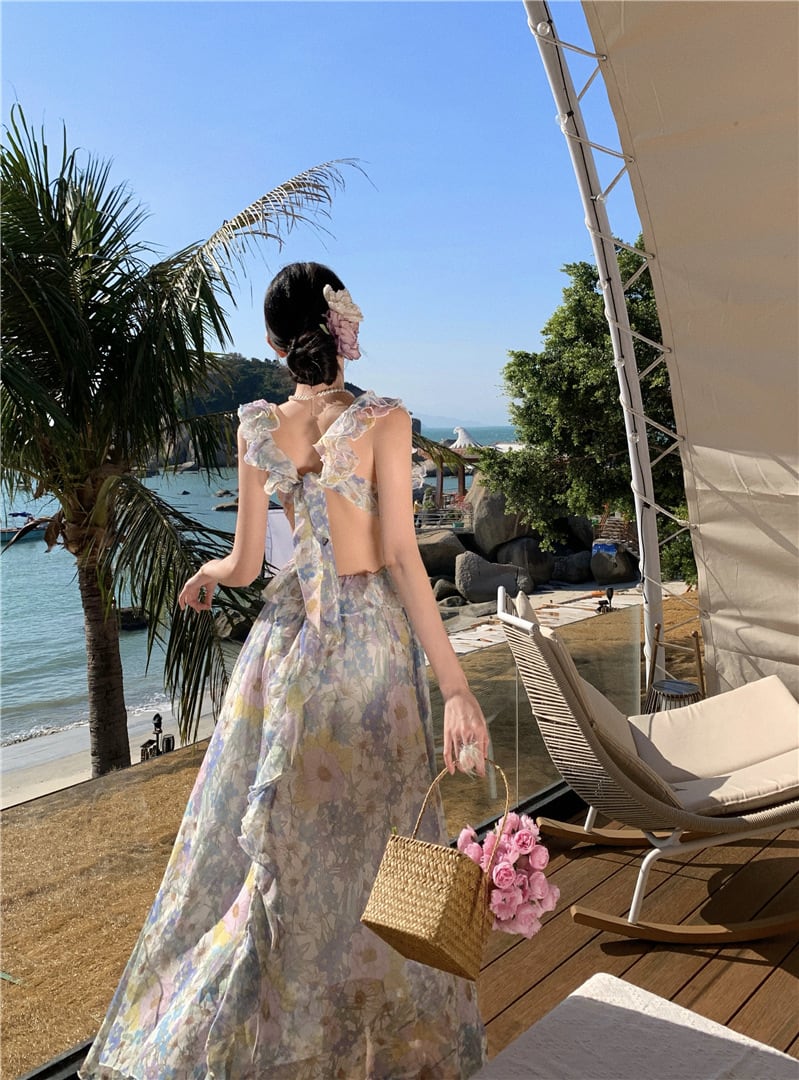 【dress】花柄キャミワンピース　M24546