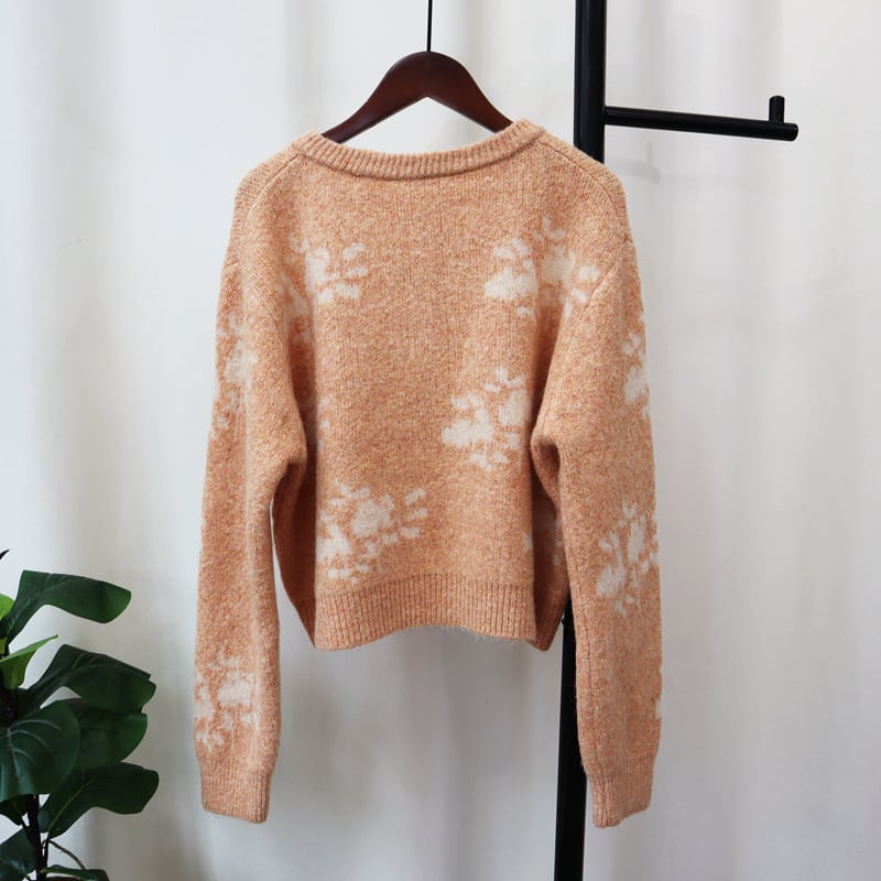 【outer】ジャカードニットカーデ　M25372