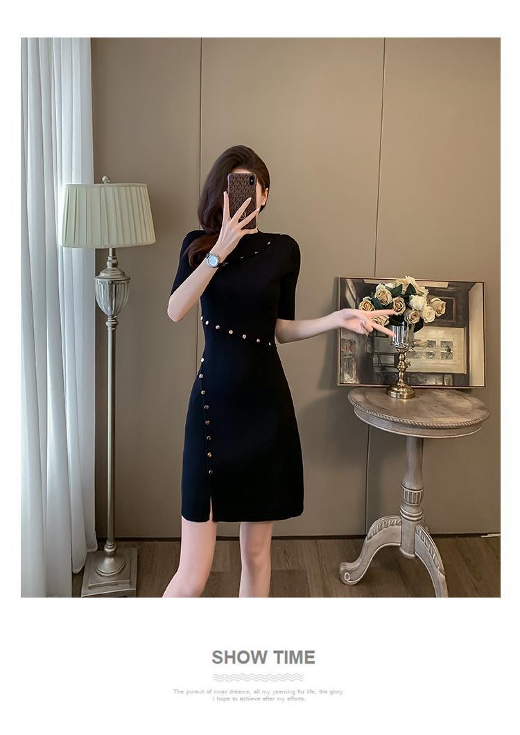 【dress】ニットAラインワンピース G21403