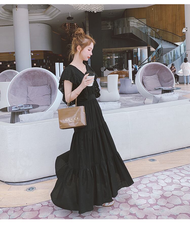 【dress】魅力的 気質満点夏おしゃれスウィート切り替え ワンピース  G0480