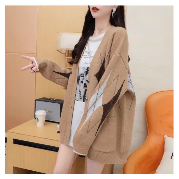 【outer】Vネックニットカーデ　M28166