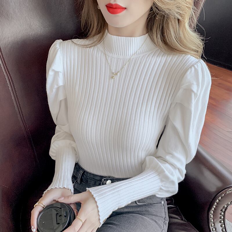 【tops】ランタンスリーブファッションスウィートニットセーター G4497