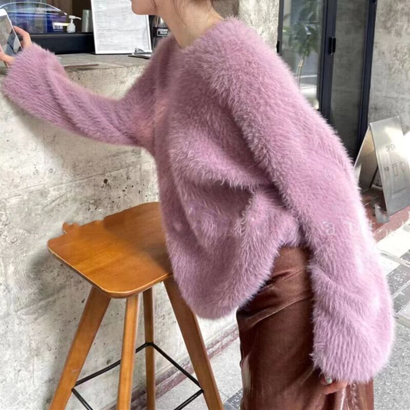 【tops】シャギープルニットオーバー　M18845