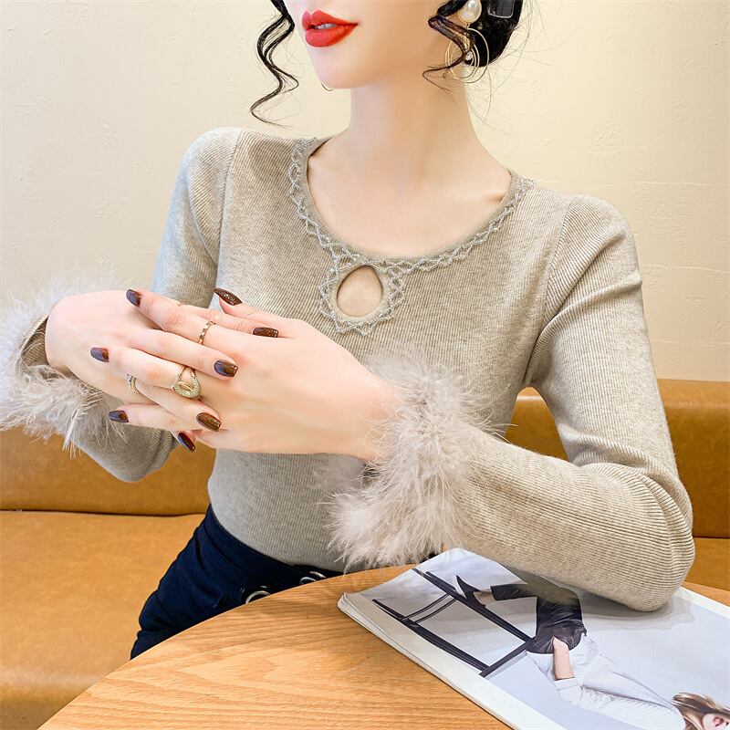 【tops】ファーニットトップス　M28219