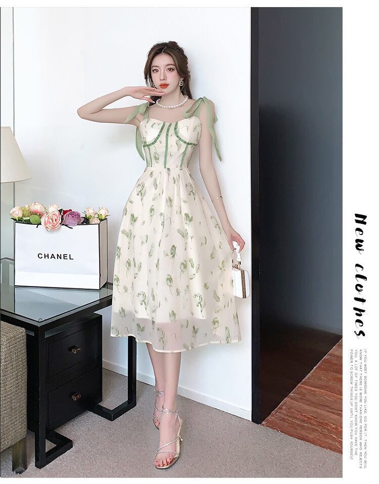 【dress】デート花柄キャミワンピース G21016