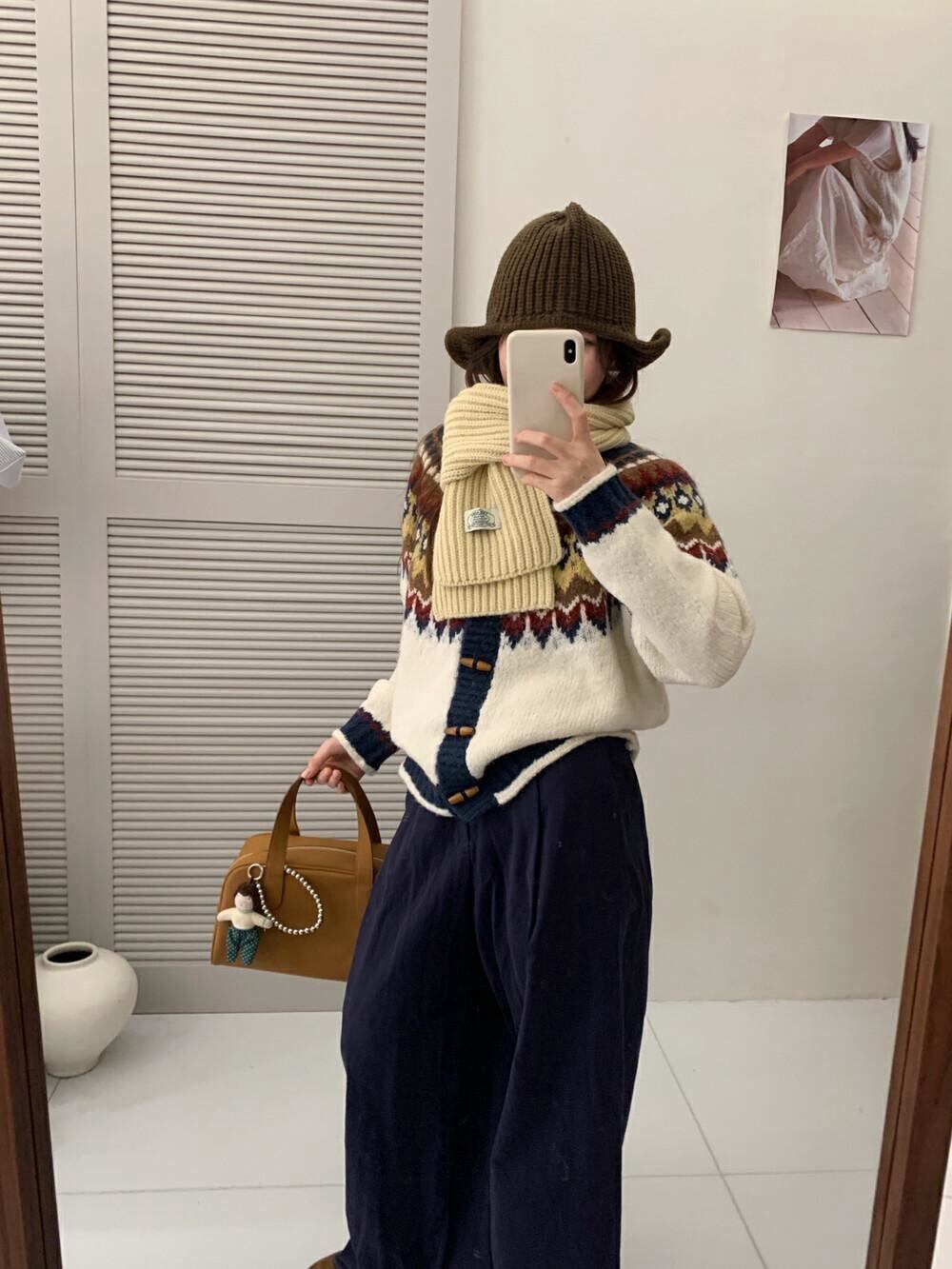 【outer】ジャカードニットカーデ　M27110