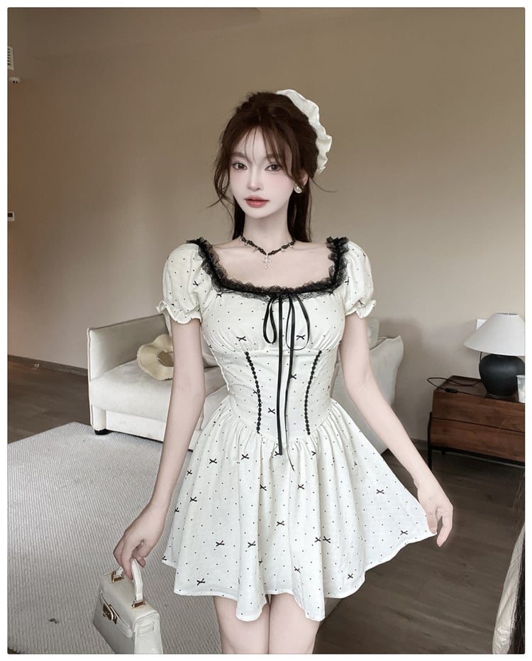 【dress】レースデートワンピース　M25178
