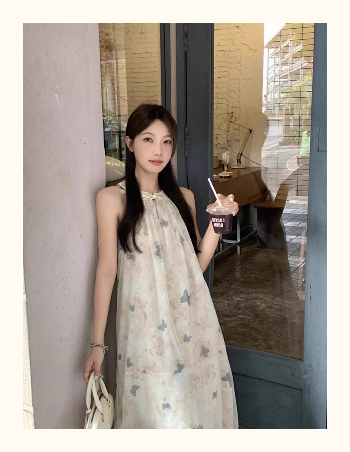 【dress】ホルターネックプリントワンピース G21520