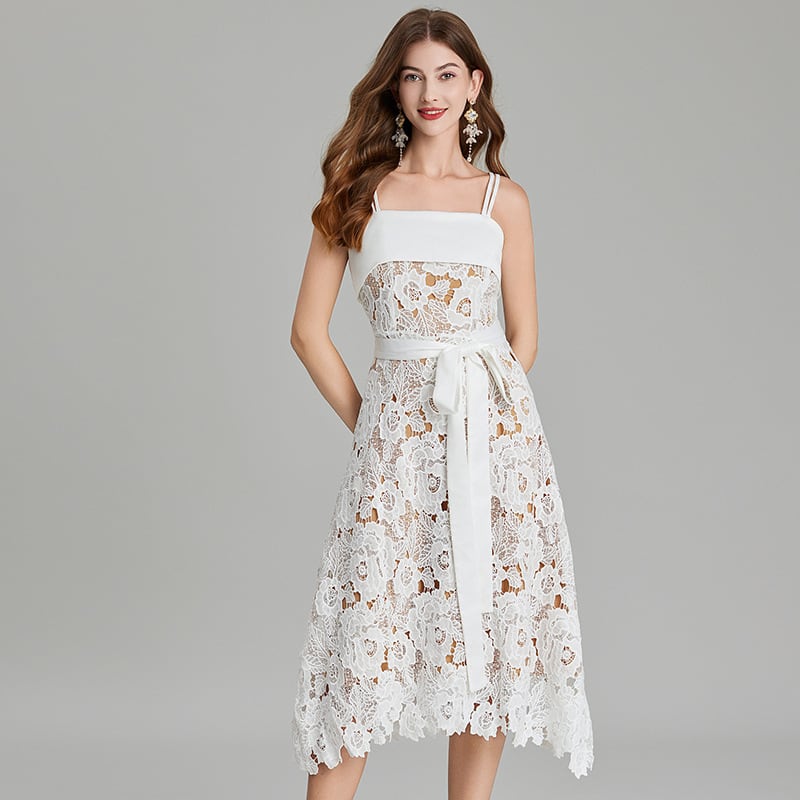 【dress】カットワークキャミワンピース　M25064