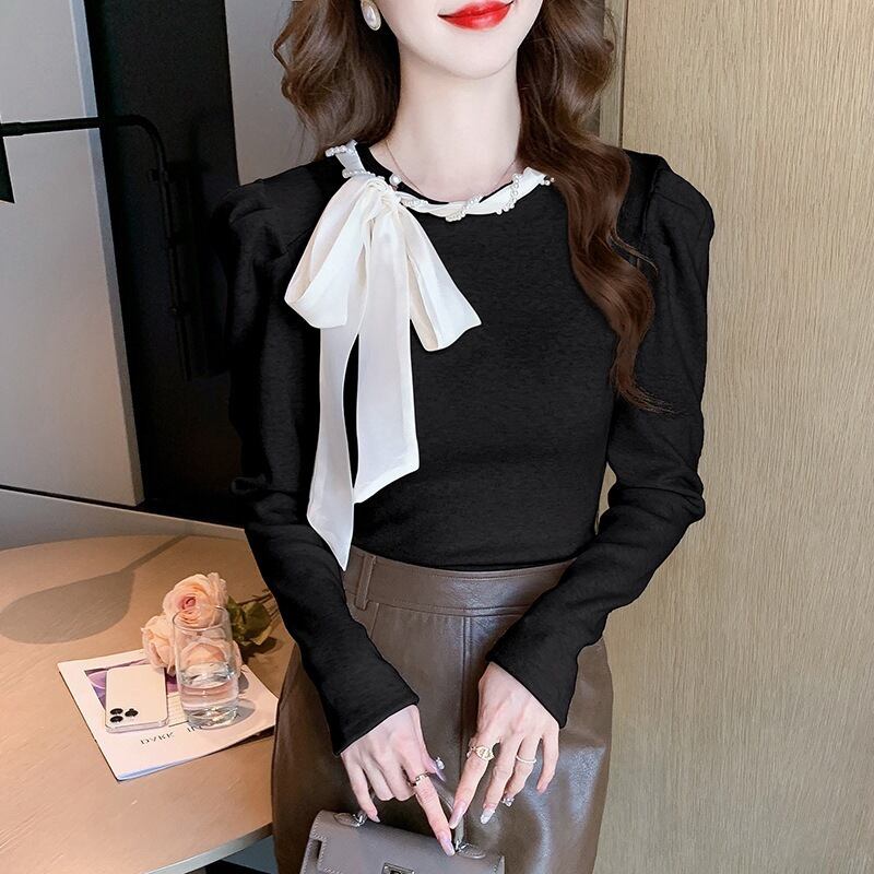 【tops】パールニットトップス　M27567