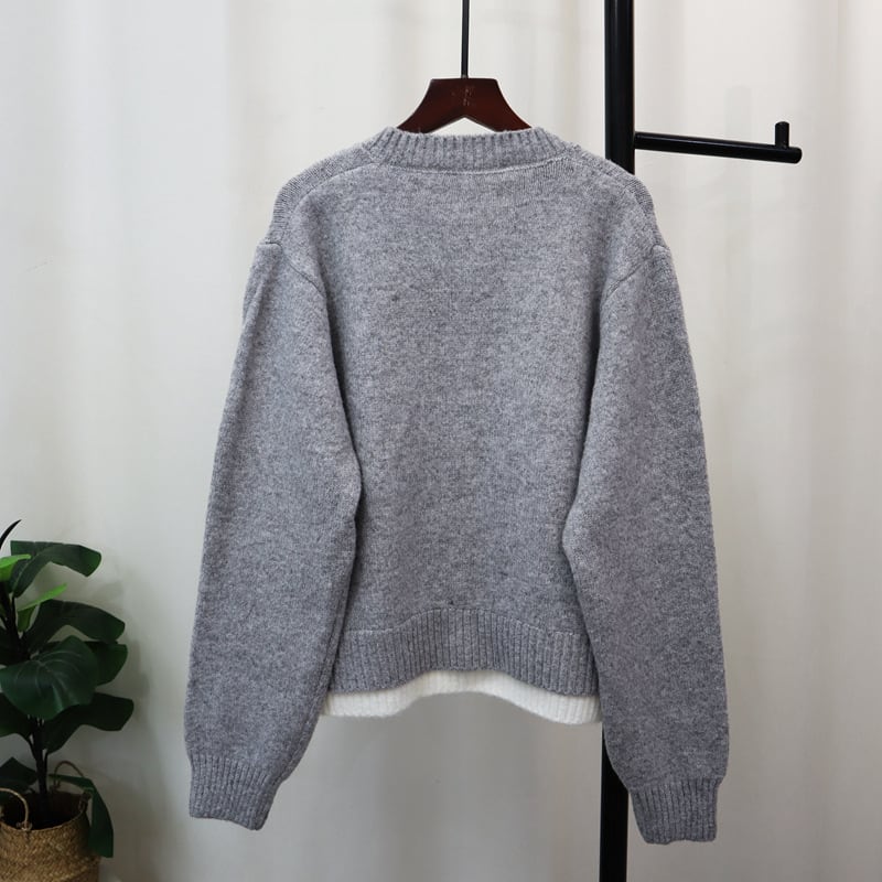 【outer】立体フラワーニットカーデ　M27903