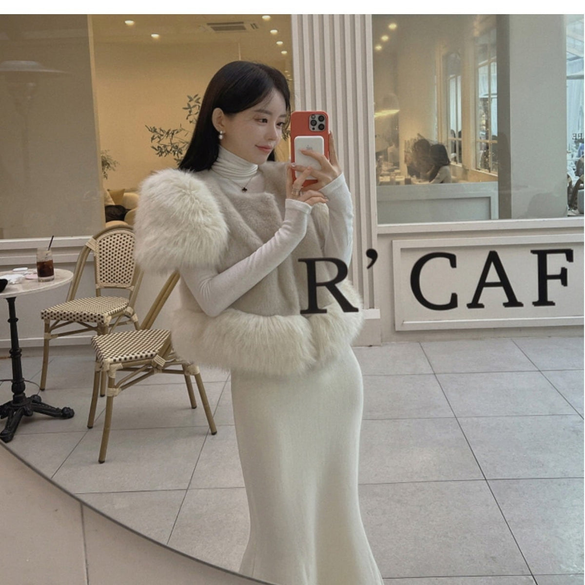 【tops】ファースリーブベスト　N2752
