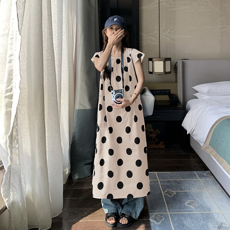 【dress】ドット柄ワンピース　M23927