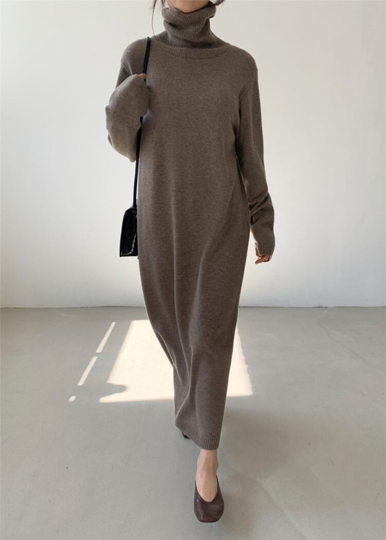 【dress】ロングニットワンピース　N2196