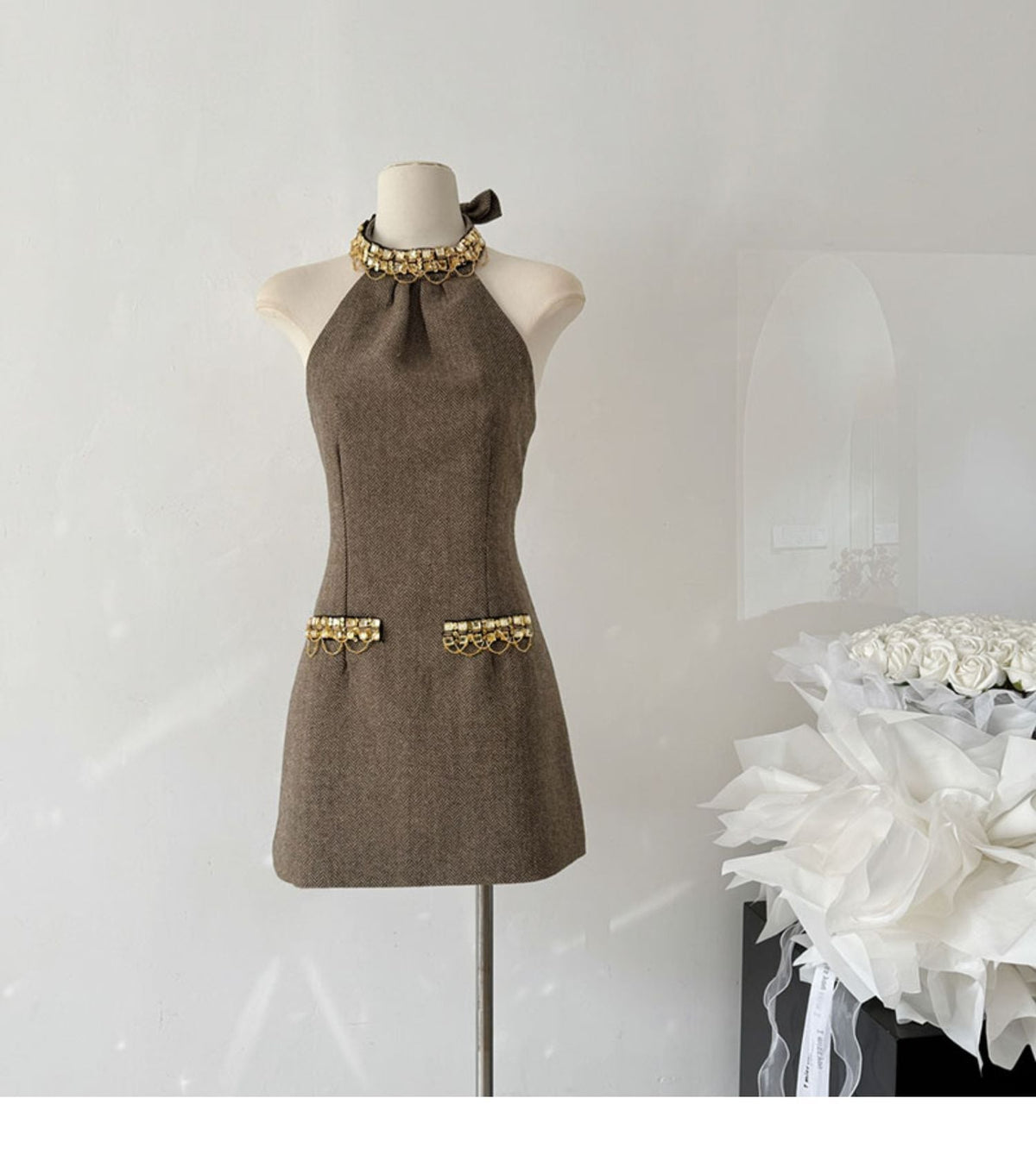 【dress】ホルターネックワンピース　M23968