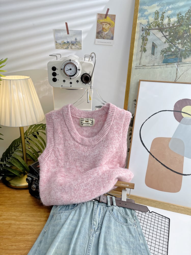 【tops】ニットベスト　M25475
