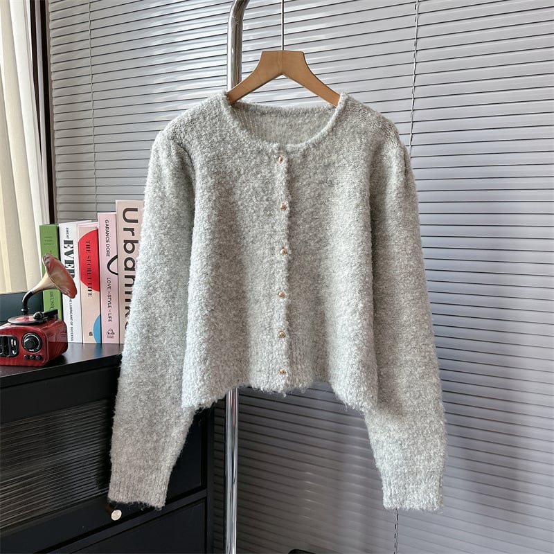 【outer】クルーネックニットカーデ　M18975