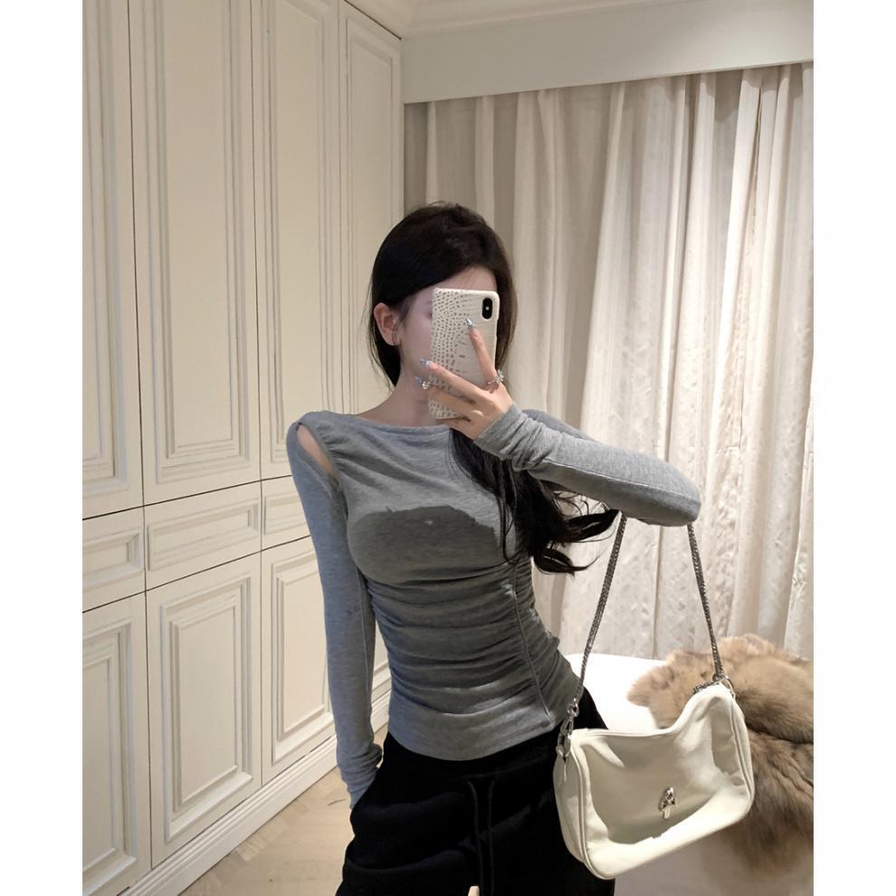 【tops】ショルダースリットニットトップス　M28414