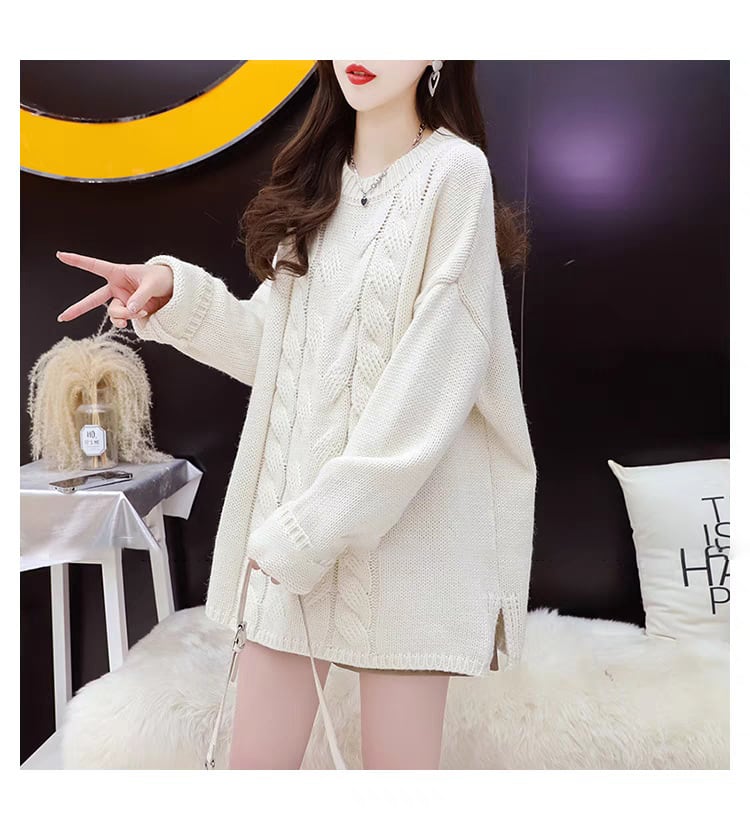 【tops】クルーネックニットセーター　M29162