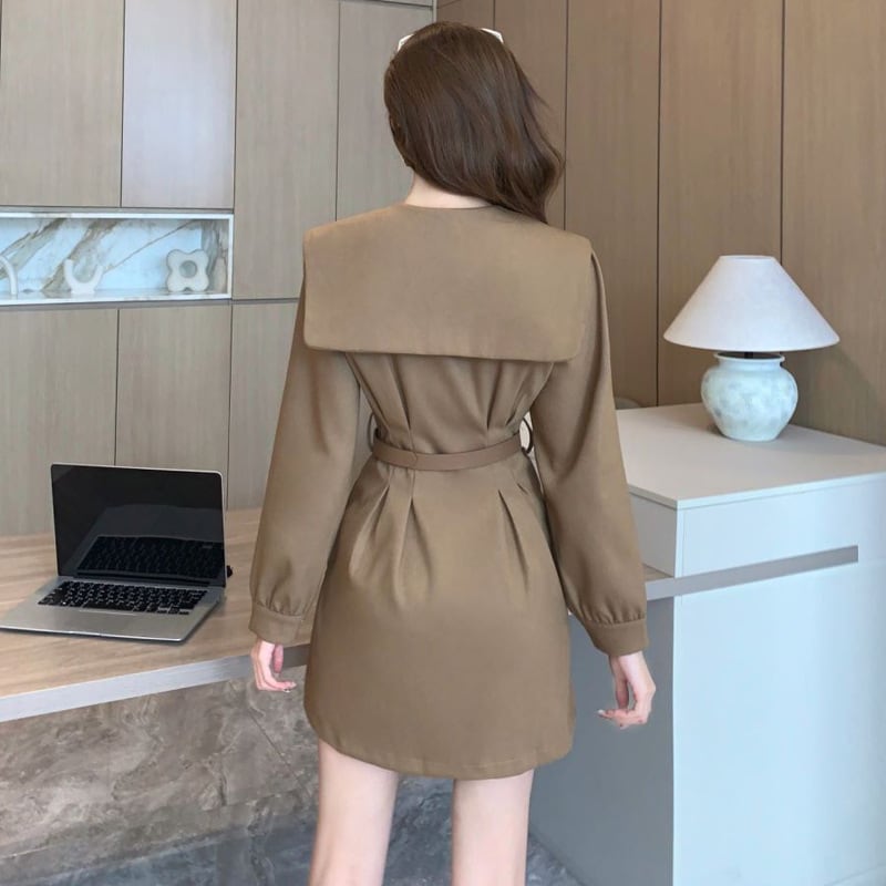 【dress】折り襟ワンピース　M18972