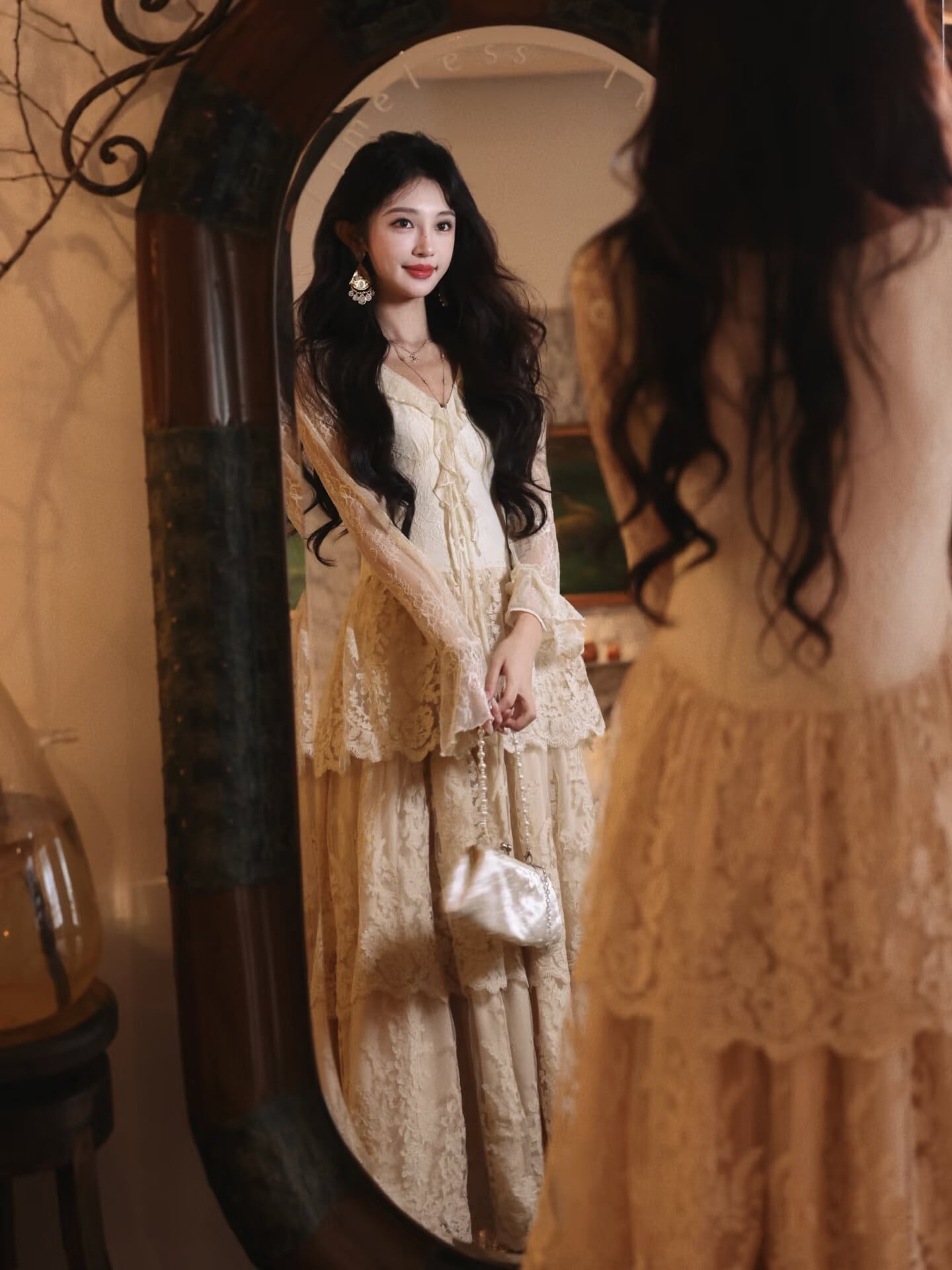 【dress】ティアードレースワンピース　N3470