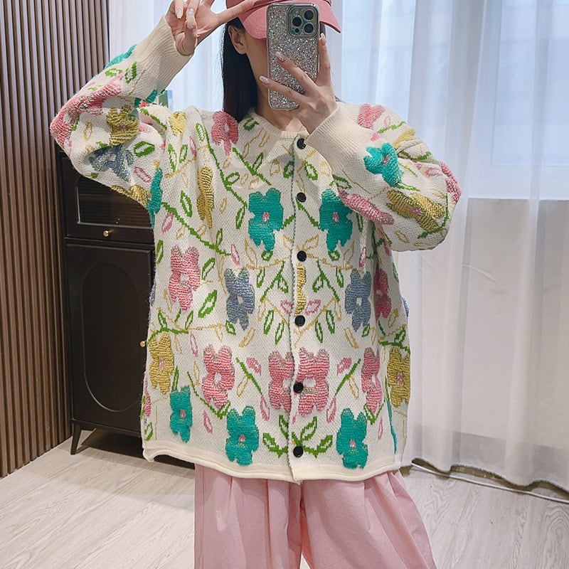 【outer】レトロニットカーデ　M25868