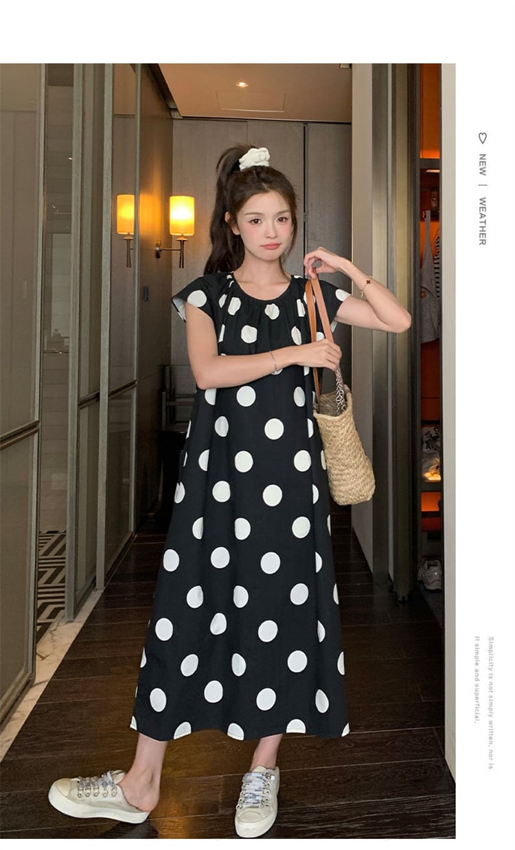 【dress】ドット柄ワンピース　M23927