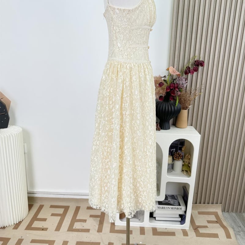 【dress】レースキャミワンピース Q7955