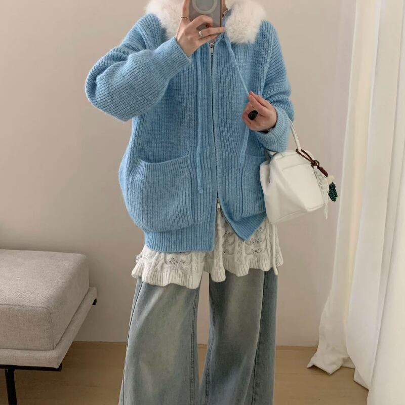 【outer】Wジップニットカーディガン Q6994