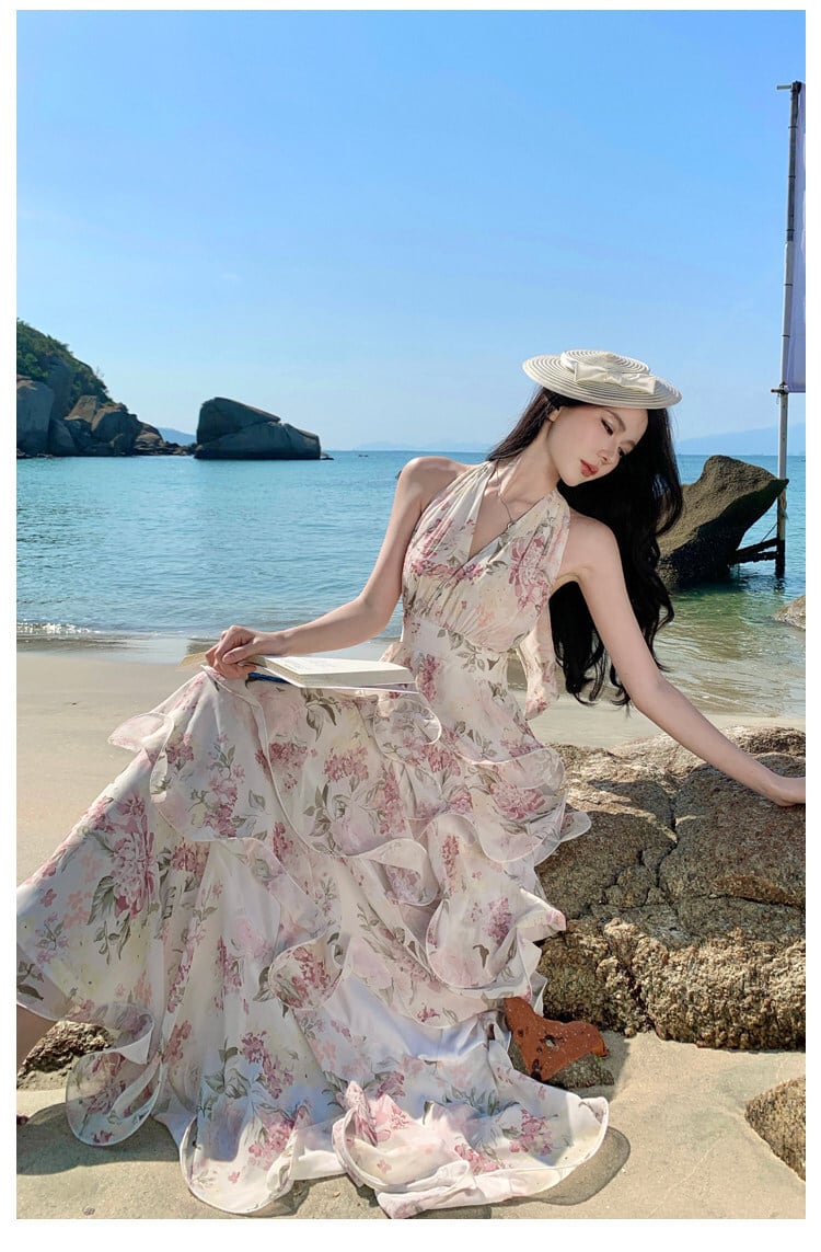 【dress】ティアードロングワンピース　N3542