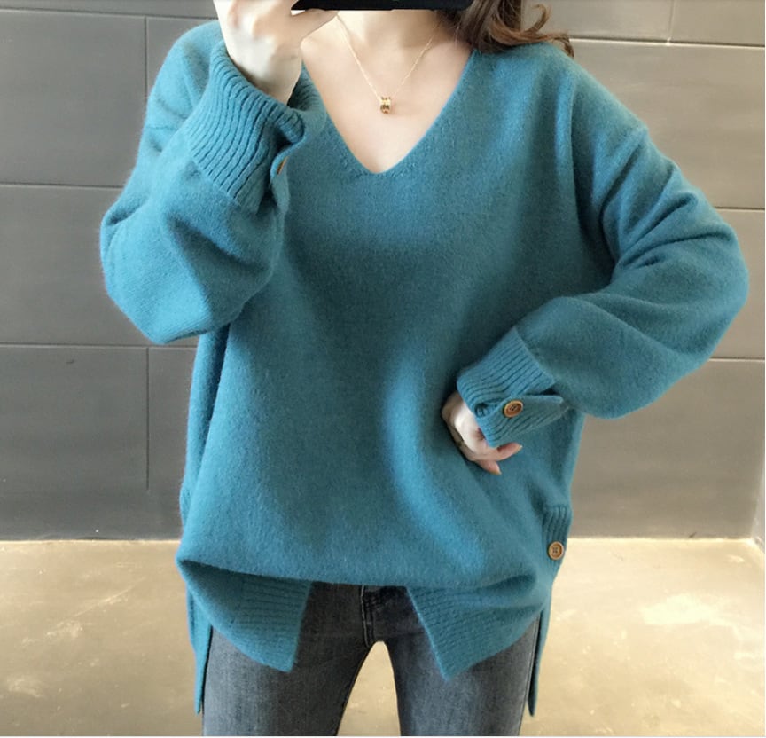 【tops】Vネックニットセーター　M28858