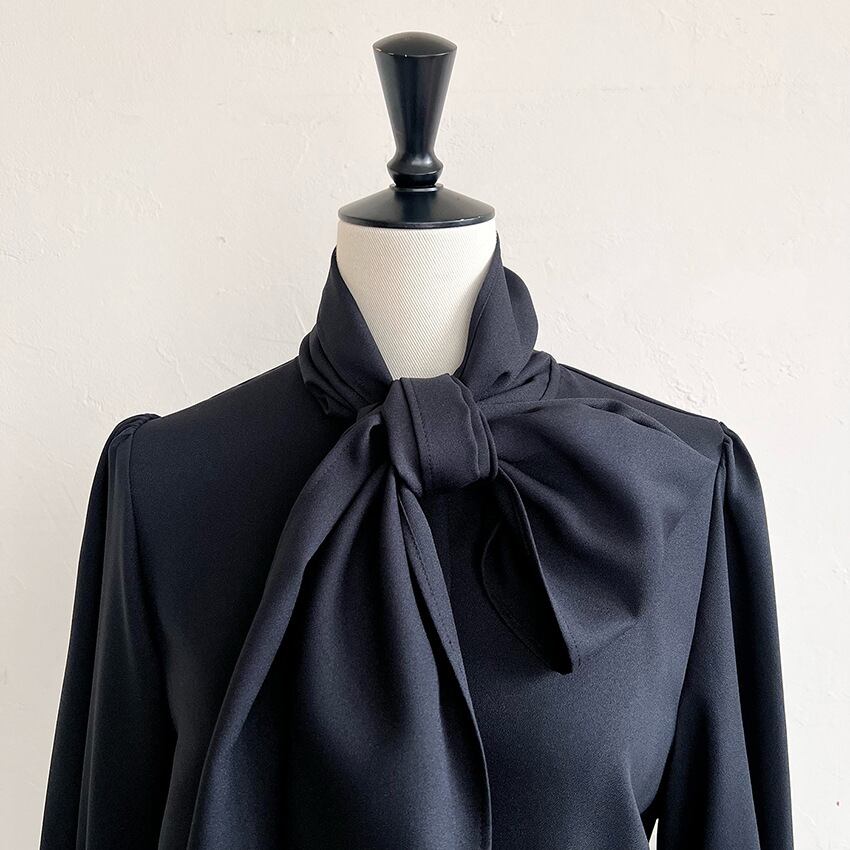 【tops】リボン付きシャツトップス　M28012