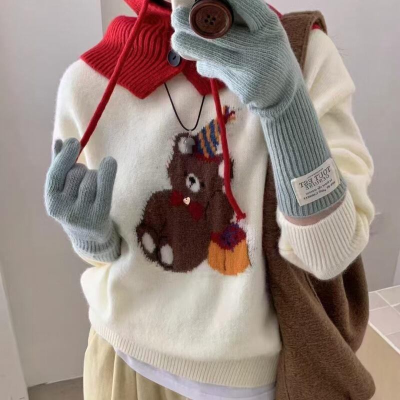 【tops】クルーネックニットセーター　M28755
