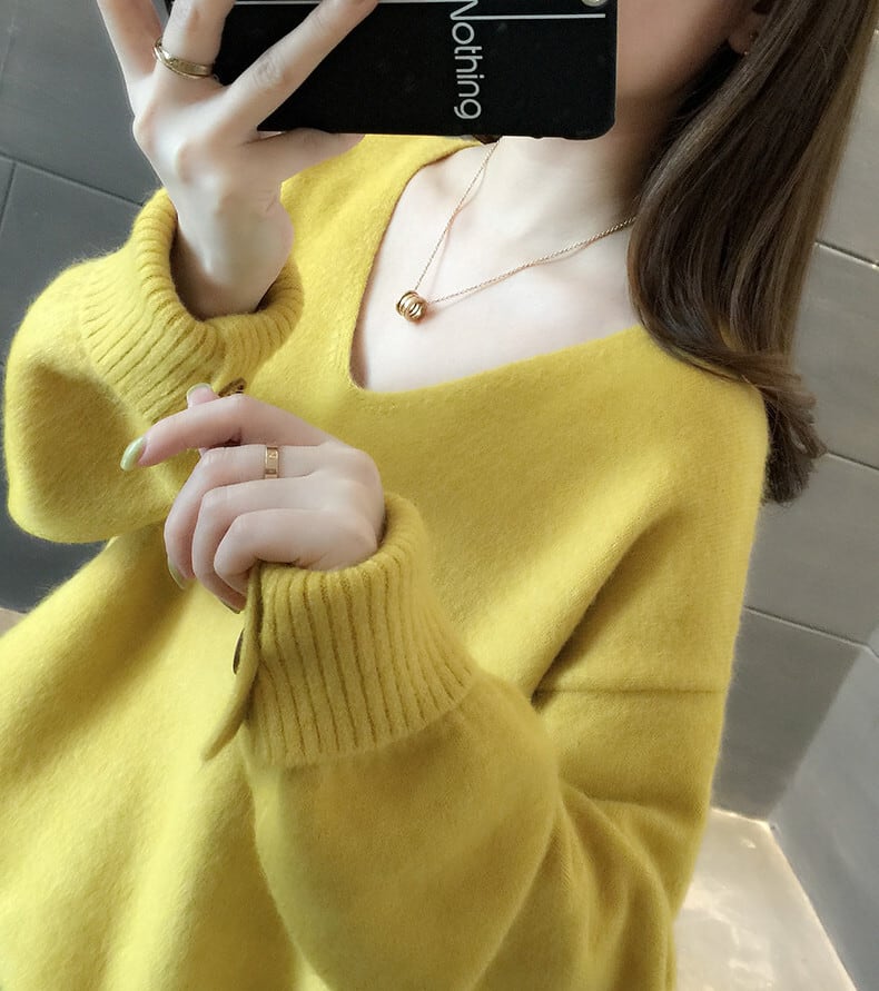 【tops】Vネックニットセーター　M28858