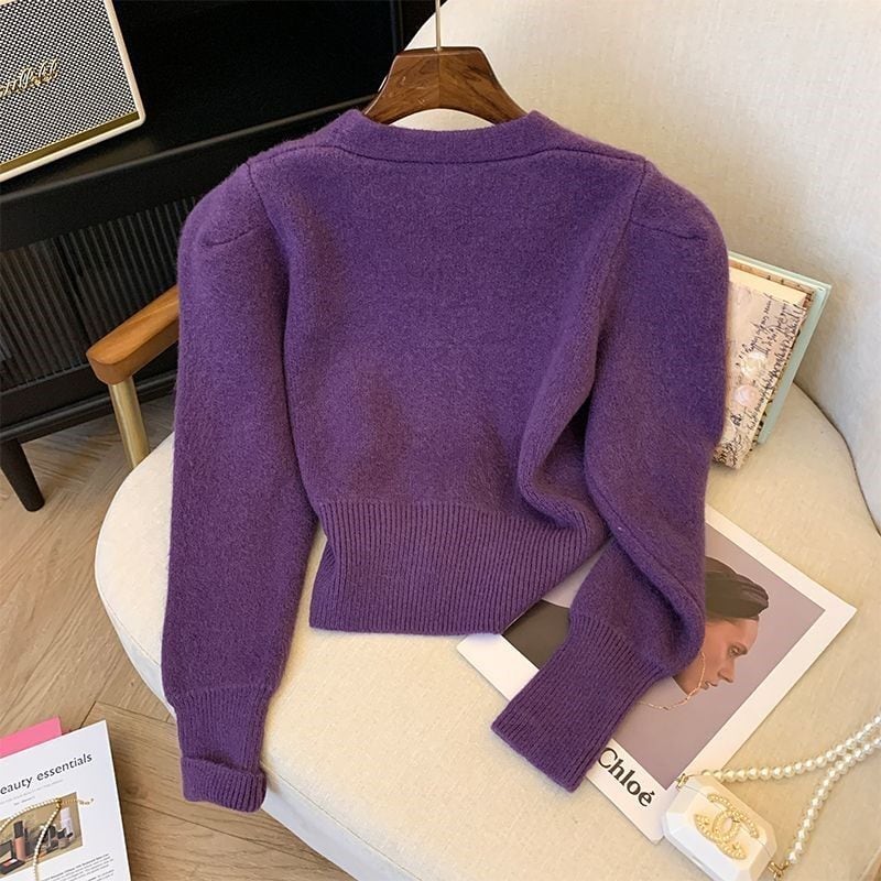 【outer】Vネックニットカーデ　M26413