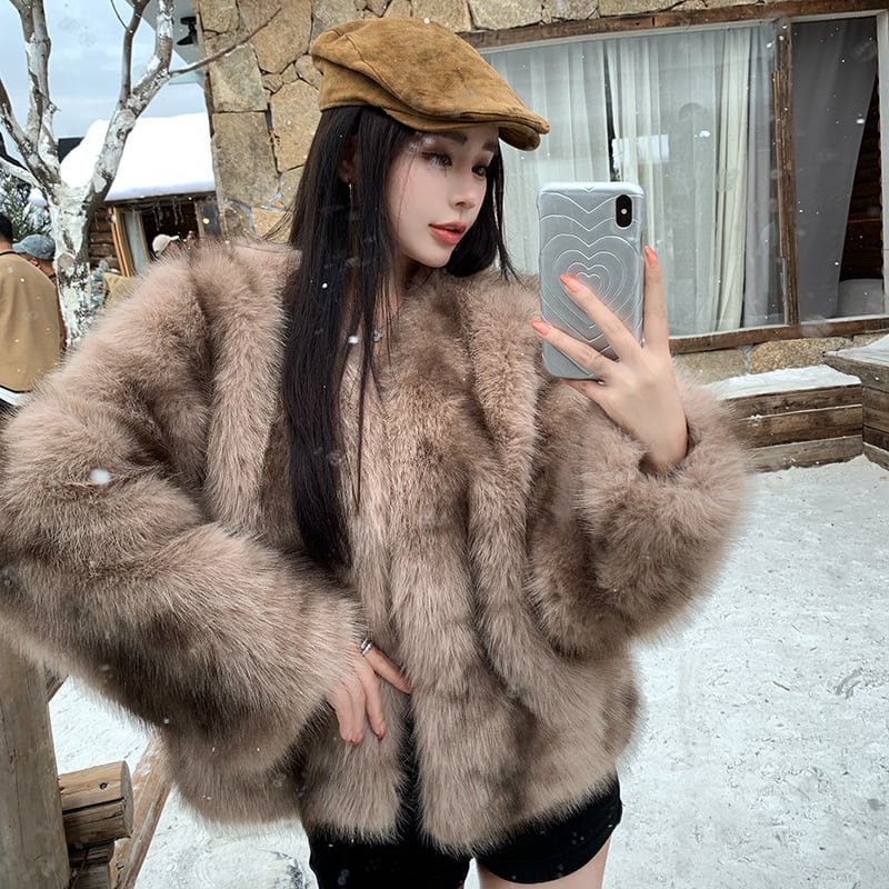 【outer】ファーショートコート　M28228