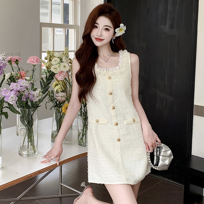 【dress】ボタンデザインワンピース　M24073
