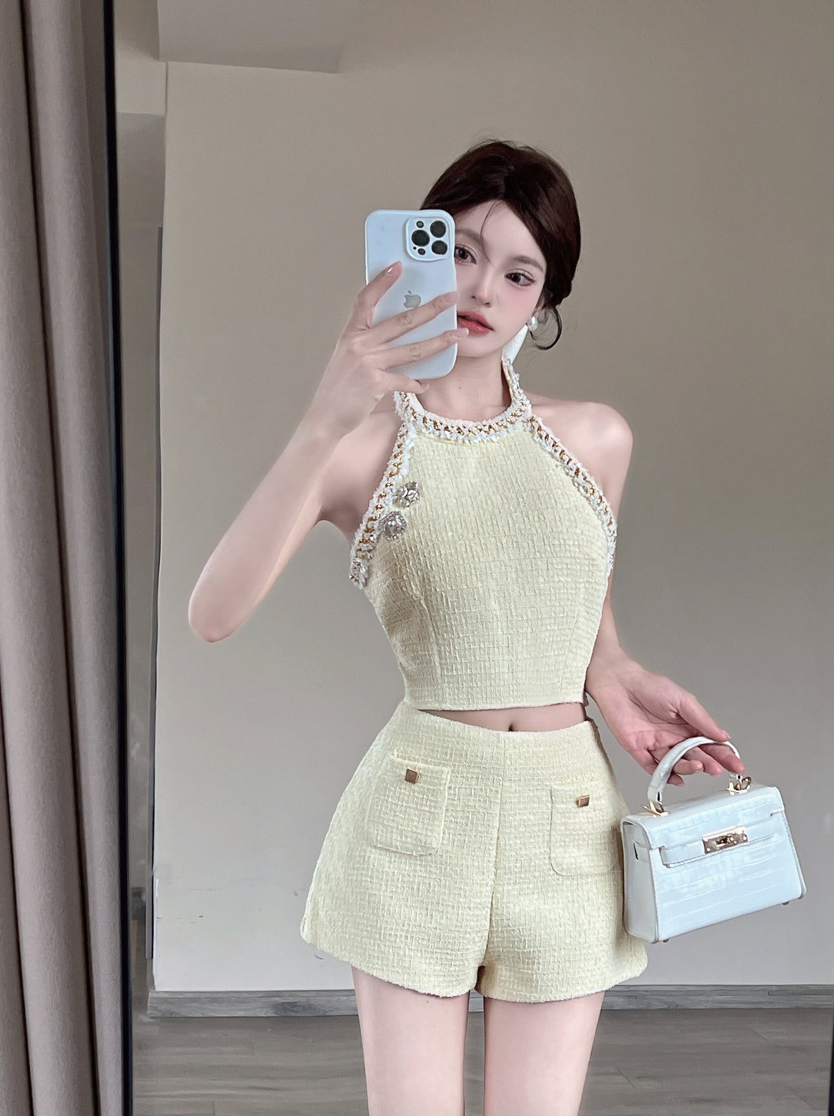 【set】ノースリーブトップス×スカートセット　M24672