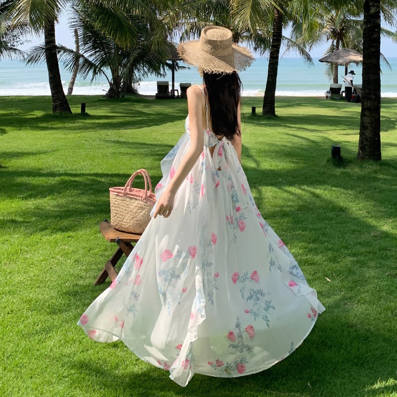 【dress】キャミ花柄ワンピース　M25302
