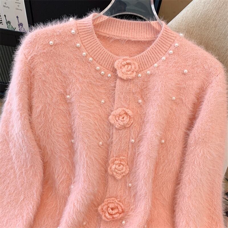【outer】パールニットカーデ　M29205