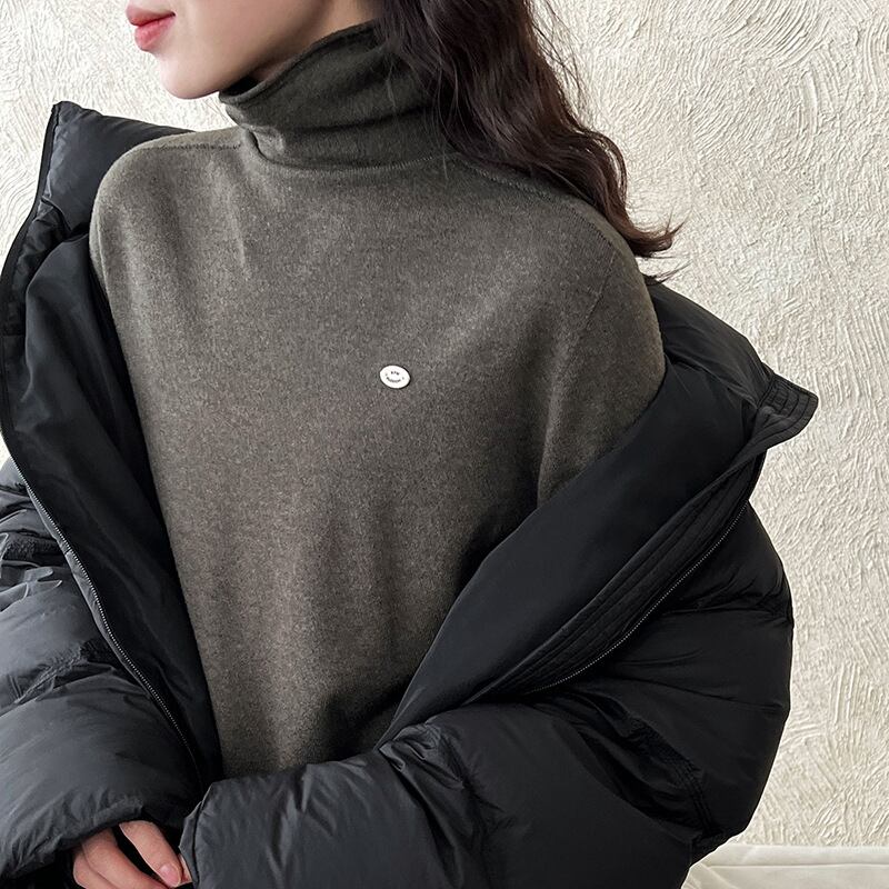 【tops】ハイネックニットトップス Q7090