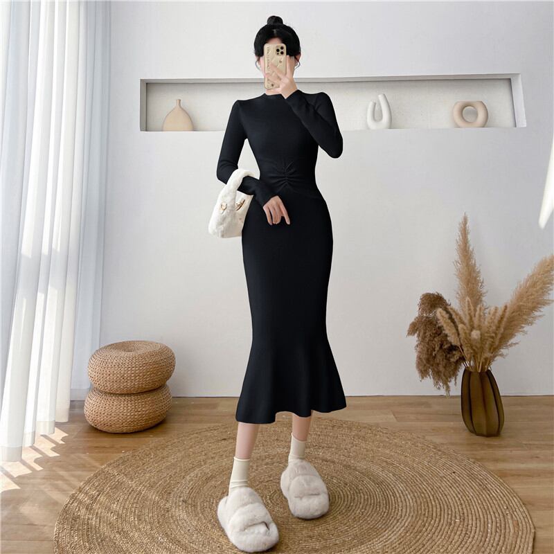 【dress】マーメイドニットワンピース Q7183