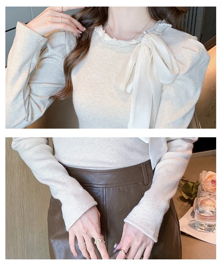 【tops】パールニットトップス　M27567
