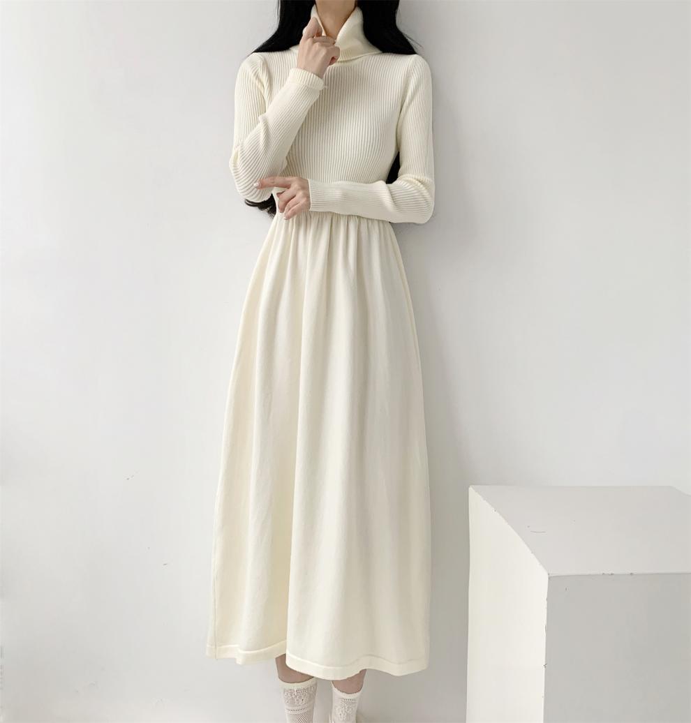 【dress】ハイネックニットワンピース　M28030