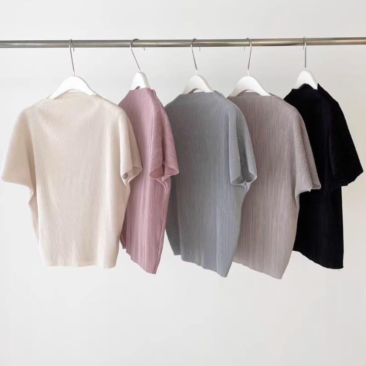 【tops】5色ハーフネックＴシャツF7422