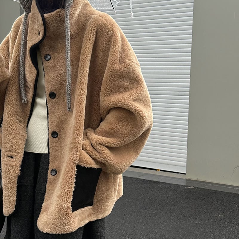 【outer】ハイネックボアコート Q7266